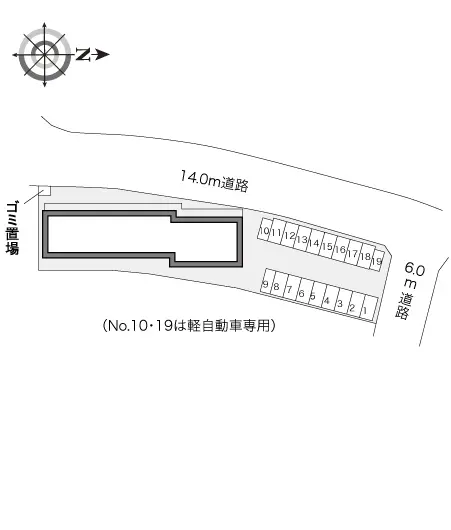 盛岡市前潟１丁目　月極駐車場（LP）
